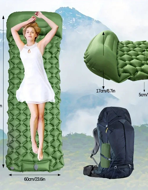 Load image into Gallery viewer, Outdoor Camping Inflatable Mattress Sleeping Pad With Pillows Ultralight Air Mat Built In Inflator Pump Hiking
