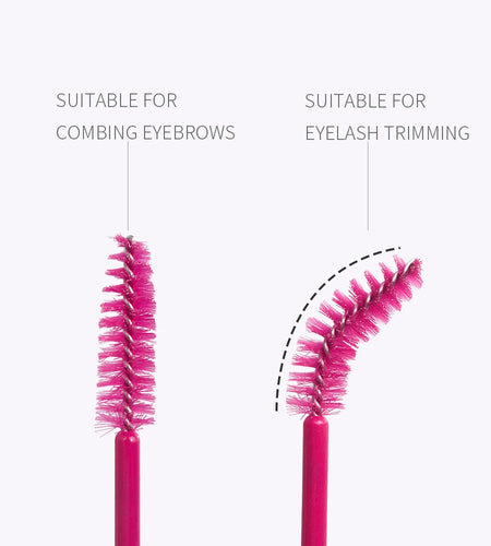 ANNAFRIS 50Pcs  Disposable Eyelash  Brush Soft Head Crystal Eyebrow Brush Lash Extension Brush  Mascara Wand Makeup Tool