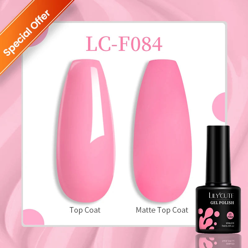 LILYCUTE 7ML Glitter Gel Nail Polish Sparkling Semi Permanent UV Gel Colorful Shinning Gel Varnish Nail Art Soak Off UV LED Gel