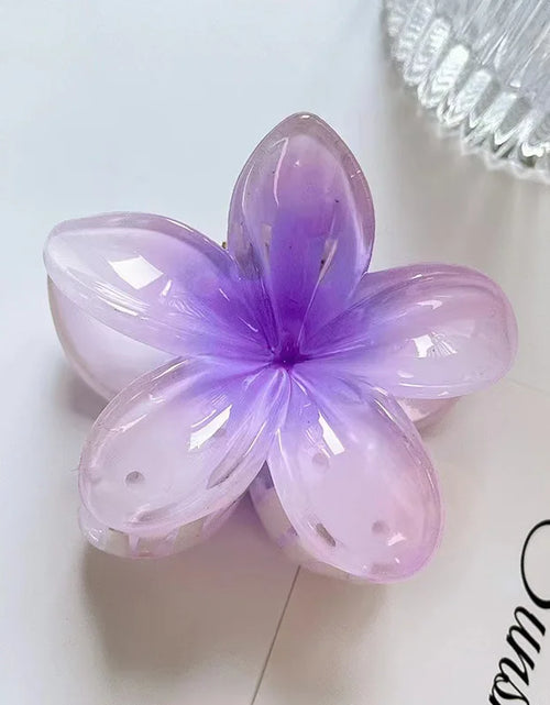 Load image into Gallery viewer, Six colors Gradient Flower Hair Styling Accessories Set Beach Style Hairpins Flower Claw Clips Hawaiian Style
