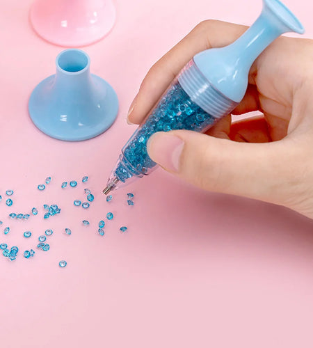 New 5D Diamond Painting Point Drill Pen DIY Crafts Gradient Color Flower Pot Shape Cross Stitch Embroidery Sewing Accessories