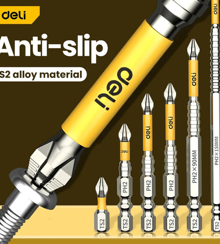 5PCS Upgraded High Hardness And Strong Magnetic Bit 25/50/65/70/90/150mm Non-slip Cross High Hardness Electric Hand Drill Screw