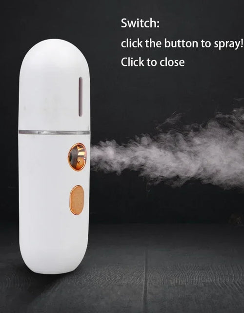 Load image into Gallery viewer, 1PC Mini Portable Humidifier Nano Mister Facial Steamer Device Beauty Spray Hydrating Apparatus Cold Spray ApparatusRechargeable

