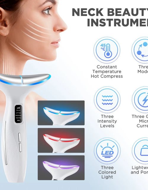 Load image into Gallery viewer, 3 Massage Modes Microcurrent Neck Beauty Device Face Lifting Firming Massage Neck Beauty Instrument Tighten Skin Care Tool
