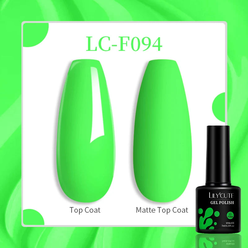 LILYCUTE 7ML Glitter Gel Nail Polish Sparkling Semi Permanent UV Gel Colorful Shinning Gel Varnish Nail Art Soak Off UV LED Gel