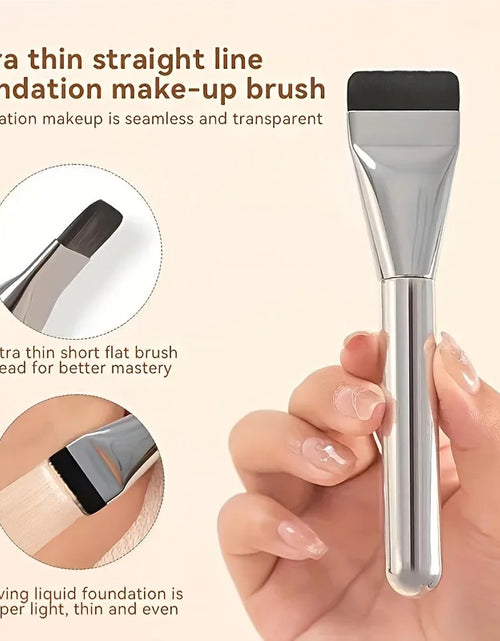 Load image into Gallery viewer, 1/2Pc Multi-Use Foundation Ultra-Fine, Hypoallergenic Nylon Bristle Oval Foundation Brush - Perfect for Face Contouring
