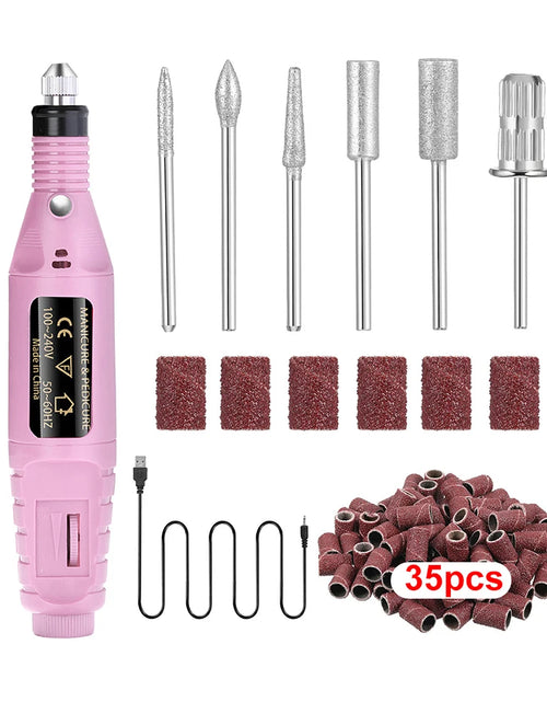 Load image into Gallery viewer, Nail Sander Set Electric Nail Drill Machine Grinding Equipment Milling Cutter For Manicure Pedicure Strong Polishing Tools
