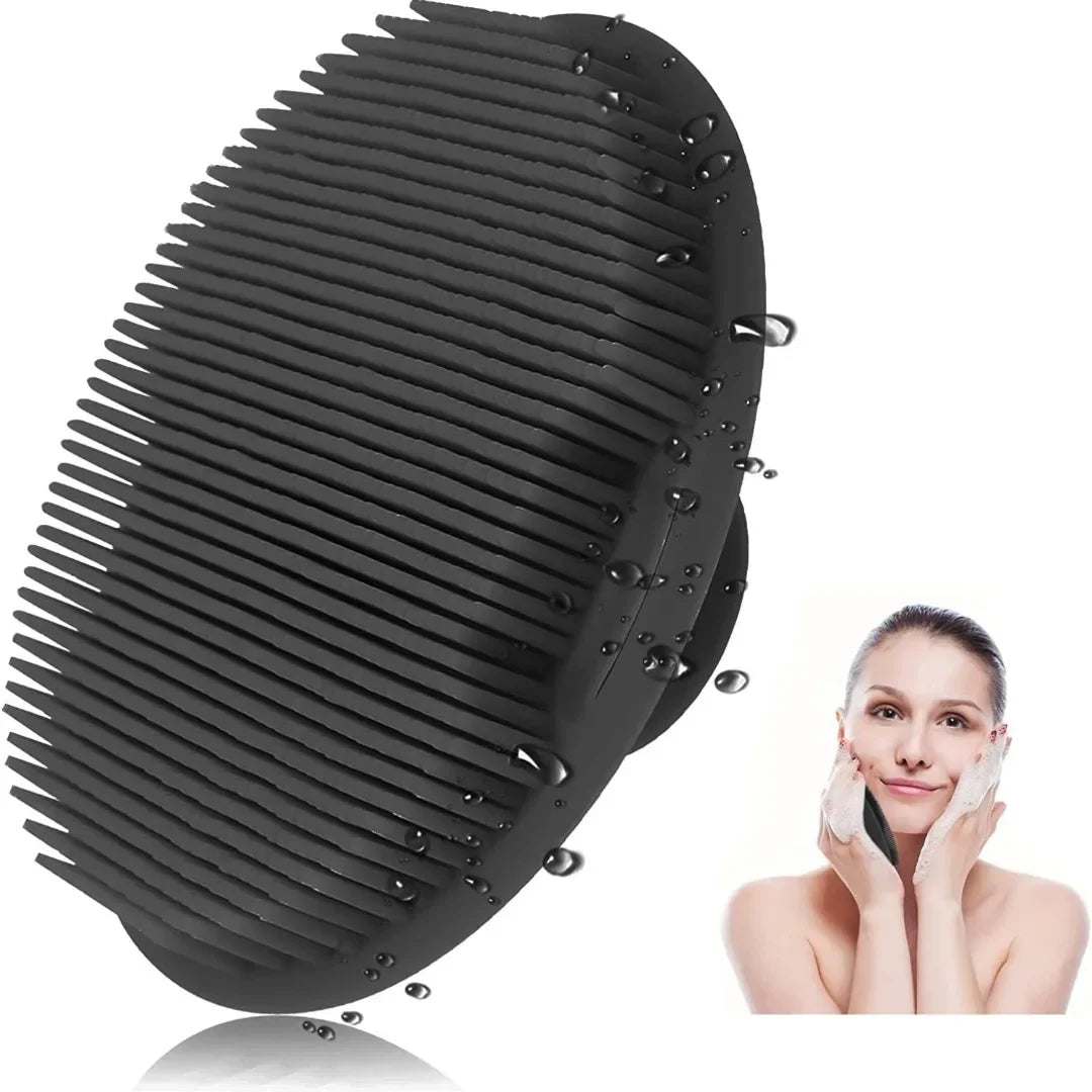 Soft Silicone Exfoliating Brush Cleanser Manual Body Cleansing Body Care Scrubber Shower Gentle Massage Silicone Face Bath Brush