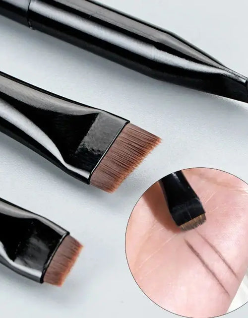 Load image into Gallery viewer, 3-Piece Eyeliner &amp; Eyebrow Brushes Set - Ultra-Fine &amp; Flat Tips for Precise Control, High-Quality Precision Makeup Application
