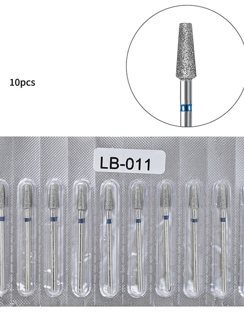 Load image into Gallery viewer, 10Pcs Diamond Milling Cutter For Manicure Electric Nail Drill Bits Accessory Pedicure Machine Nail File Gel Remover Tool

