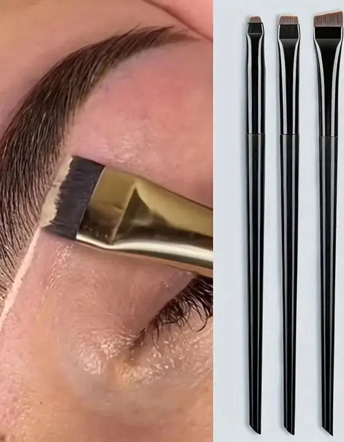 Load image into Gallery viewer, 3-Piece Eyeliner &amp; Eyebrow Brushes Set - Ultra-Fine &amp; Flat Tips for Precise Control, High-Quality Precision Makeup Application
