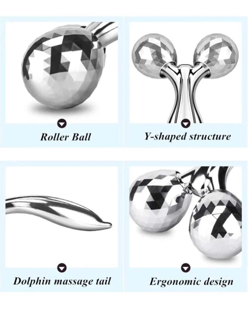 Load image into Gallery viewer, Face Rolling Massager Facial Lift 3D Manual Roller Massager Y Shape 360 Rotating Wrinkle Remover Body Massager Skin Care Tools
