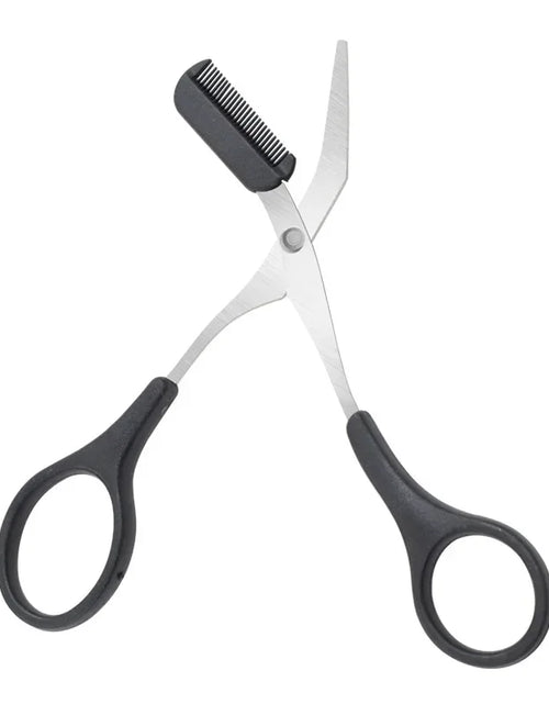 Load image into Gallery viewer, Karsyngirl 1Pcs Safe Eyebrow Trimmer Stainless Steel Eyebrow Scissors with Comb Hair Removal Shaver Eyebrows Shaping Makeup Tool
