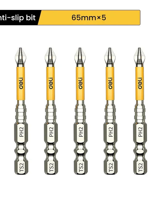 Load image into Gallery viewer, 5PCS Upgraded High Hardness And Strong Magnetic Bit 25/50/65/70/90/150mm Non-slip Cross High Hardness Electric Hand Drill Screw
