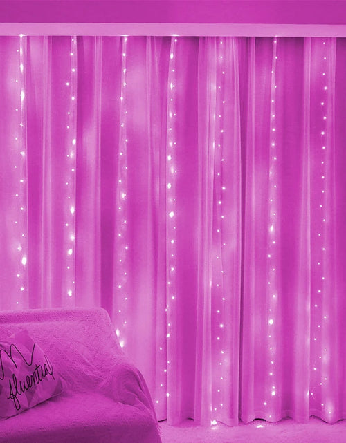 Load image into Gallery viewer, 3/6M USB LED Curtain 8Modes Remote Control String Lights Holiday Wedding Fairy Garland Lights For Bedroom Living Room Decor
