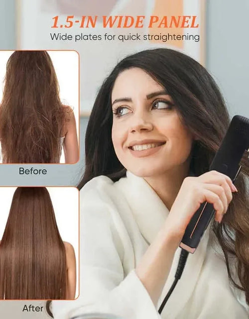 Load image into Gallery viewer, Tinsol 2-in-1 Hair Straightener Curling Iron Ceramic Plate Negative Ion Wide Plate Temperature Adjustable Hair Straightener
