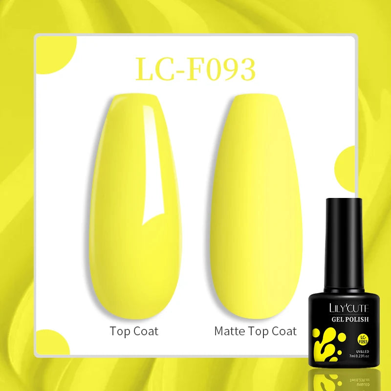 LILYCUTE 7ML Glitter Gel Nail Polish Sparkling Semi Permanent UV Gel Colorful Shinning Gel Varnish Nail Art Soak Off UV LED Gel
