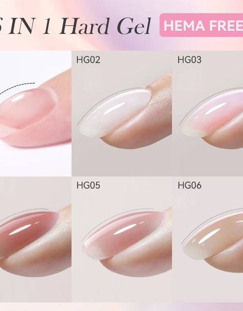 Load image into Gallery viewer, LILYCUTE 6 IN 1 Extension Gel Nail Polish Acrylic Construct Hard Gel Soak Off Self Leveling Reinforcement Gel For Nail HEMA FREE
