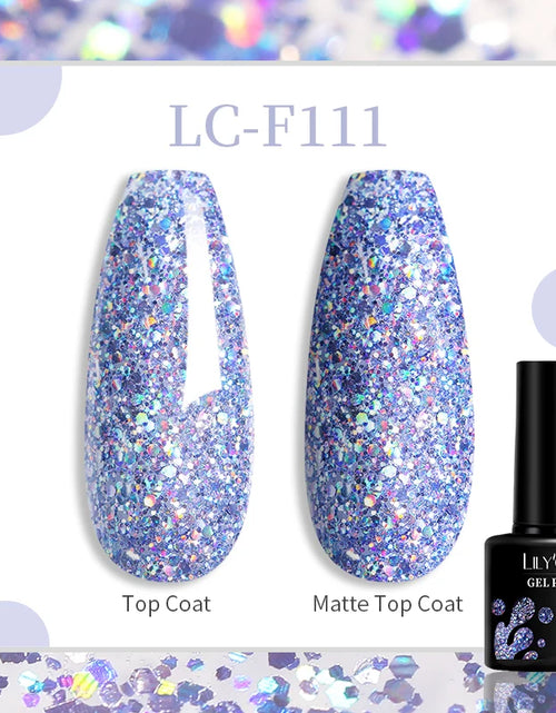 Load image into Gallery viewer, LILYCUTE 7ML Glitter Gel Nail Polish Sparkling Semi Permanent UV Gel Colorful Shinning Gel Varnish Nail Art Soak Off UV LED Gel
