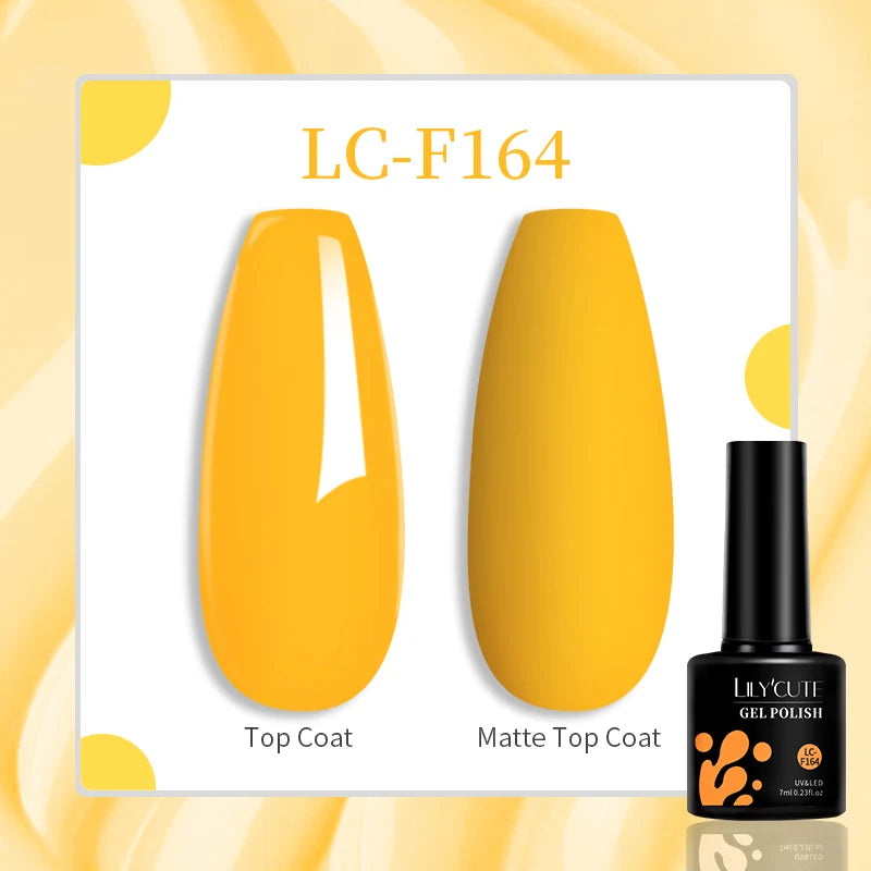 LILYCUTE 7ML Glitter Gel Nail Polish Sparkling Semi Permanent UV Gel Colorful Shinning Gel Varnish Nail Art Soak Off UV LED Gel