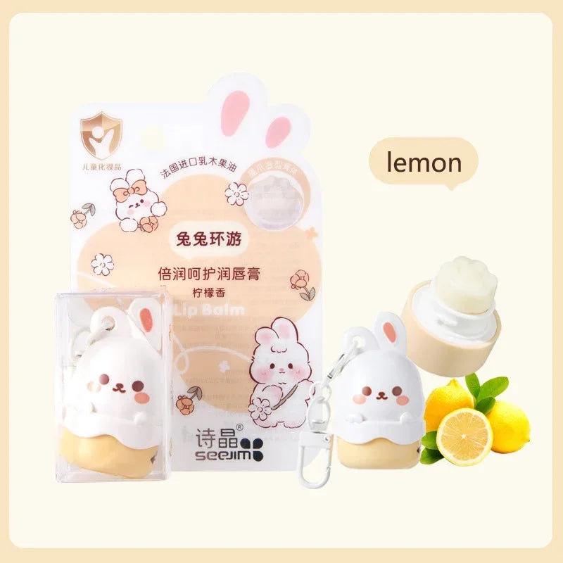 Fruity Children Baby Lip Balm Moisturizer Nutritious Anti Dry Cracking Lip Mask Cute Cartoon Bunny Kids Autumn Winter Lip Care