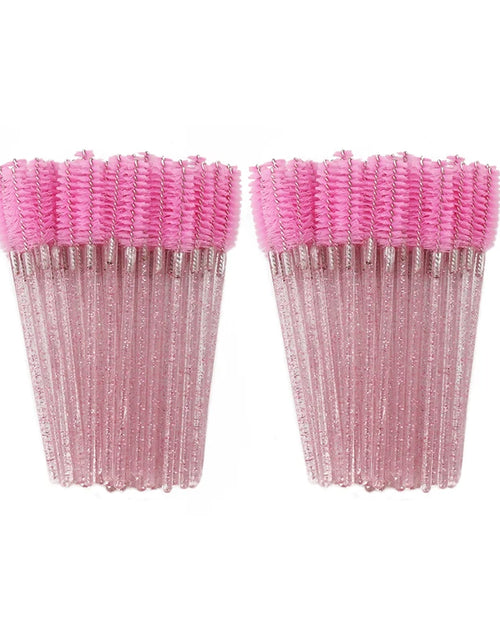 Load image into Gallery viewer, ANNAFRIS 50Pcs  Disposable Eyelash  Brush Soft Head Crystal Eyebrow Brush Lash Extension Brush  Mascara Wand Makeup Tool
