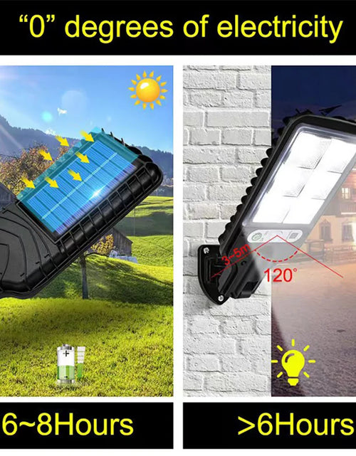 Load image into Gallery viewer, 616 Solar Outdoor LED Wall Light Human Body Waterproof Sensin Suitable for Garden Terrace Garage Courtyard and Street Lighting
