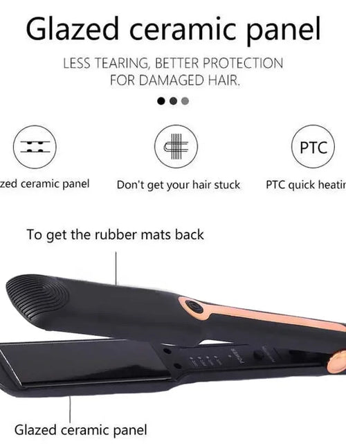 Load image into Gallery viewer, Tinsol 2-in-1 Hair Straightener Curling Iron Ceramic Plate Negative Ion Wide Plate Temperature Adjustable Hair Straightener
