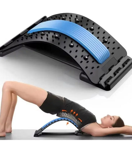 Blue Magic Stretch Back Massager Fitness Lumbar Support Relaxation Tool Stretcher for Spine Pain Relief Massageador Equipment