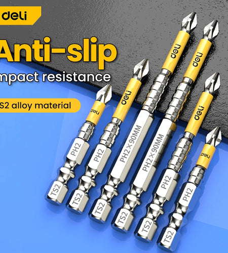 5PCS Upgraded High Hardness And Strong Magnetic Bit 25/50/65/70/90/150mm Non-slip Cross High Hardness Electric Hand Drill Screw