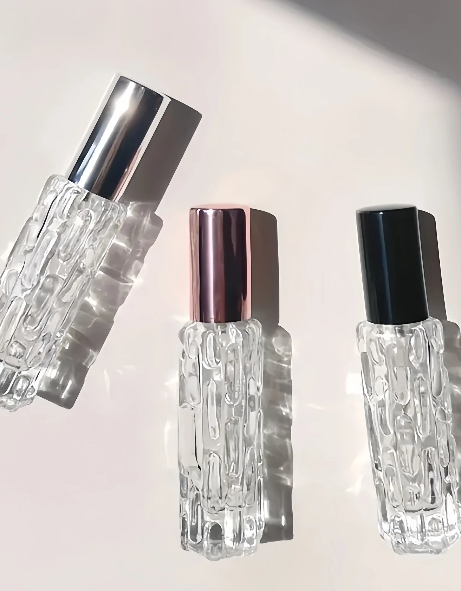 1/3/6pcs+4 accessories 10ml travel mini perfume atomizer container with 3 spray bottles, 2 funnels, 2 dispenser diviners