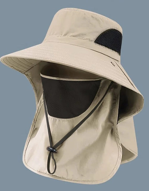 Load image into Gallery viewer, Summer Sun Hats UV Protection Outdoor Hunting Fishing Cap For Men Women Hiking Camping Visor Bucket Hat Neck Flap Fisherman Hat
