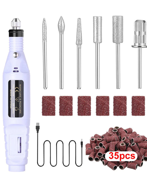 Load image into Gallery viewer, Nail Sander Set Electric Nail Drill Machine Grinding Equipment Milling Cutter For Manicure Pedicure Strong Polishing Tools
