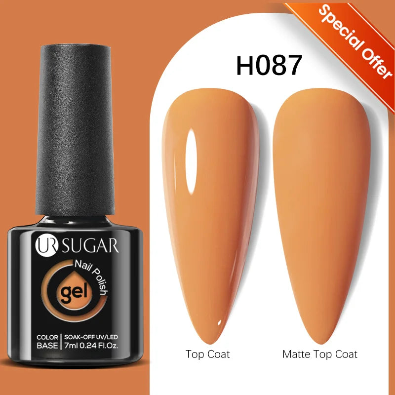 UR SUGAR 7.5ML Blue Black Red Glitter Sequin Color Gel Nail Polish Semi-permanent Varnish For Nail Art Manicure Soak Off UV Gel