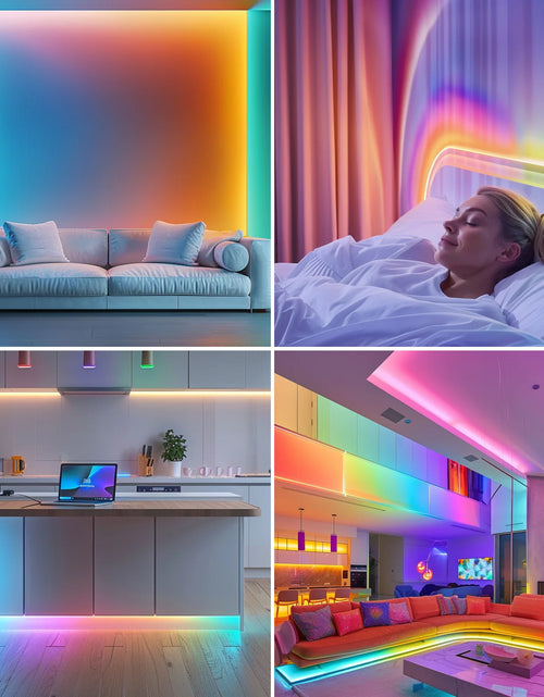 Load image into Gallery viewer, 200ft smart LED light strip (2 rolls 100ft), bedroom color-changing RGB light built-in microphone can rhythm with music, su
