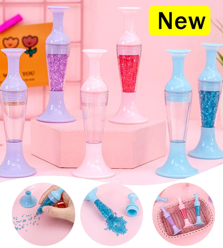 New 5D Diamond Painting Point Drill Pen DIY Crafts Gradient Color Flower Pot Shape Cross Stitch Embroidery Sewing Accessories