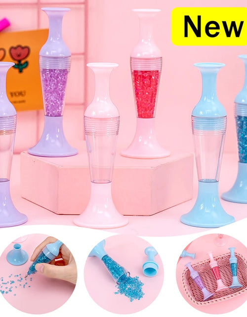 Load image into Gallery viewer, New 5D Diamond Painting Point Drill Pen DIY Crafts Gradient Color Flower Pot Shape Cross Stitch Embroidery Sewing Accessories
