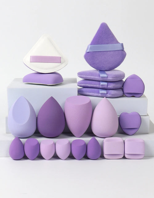Load image into Gallery viewer, 20 Pcs Pink Makeup Sponge and Makeup Puff Set Suitable for Face Cream and Powder Concealer Powder Makeup Machine
