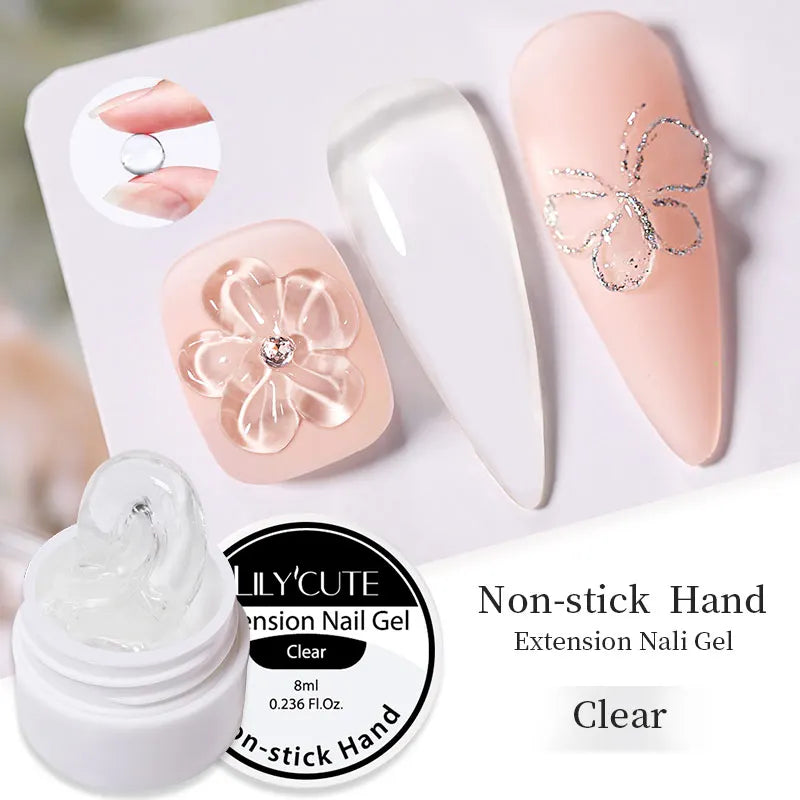 LILYCUTE 6 IN 1 Extension Gel Nail Polish Acrylic Construct Hard Gel Soak Off Self Leveling Reinforcement Gel For Nail HEMA FREE
