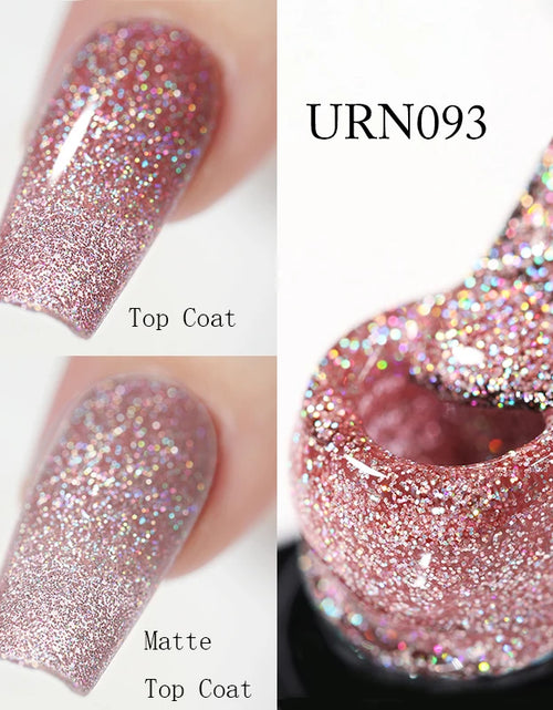 Load image into Gallery viewer, UR SUGAR 7.5ML Blue Black Red Glitter Sequin Color Gel Nail Polish Semi-permanent Varnish For Nail Art Manicure Soak Off UV Gel
