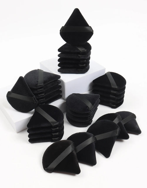 Load image into Gallery viewer, Black Triangle Powder Puff Facial Makeup Sponge Soft Velvet Cosmetics Puff Mixer Beauty Foundation Make-Up Sponge Makeup Access
