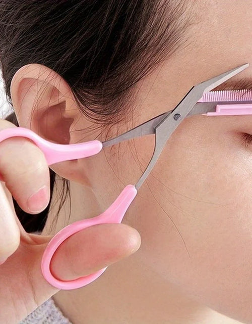 Load image into Gallery viewer, Stainless Steel Eyebrow Trimming Scissors With Comb, Safe Eyebrow Trimming Makeup Tool, Precise Creation Of Perfect Eyebrow Shap
