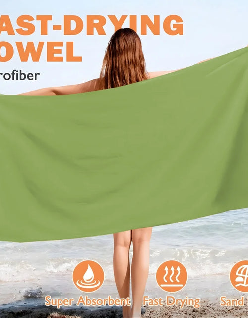 Load image into Gallery viewer, Beach Towel Oversized,Thick Sand Free Microfiber Quick Dry Towel 31.5”x71”, Super Absorbent Soft Swim BeachTowels for Men, Women
