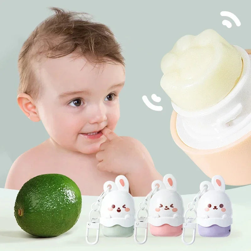Fruity Children Baby Lip Balm Moisturizer Nutritious Anti Dry Cracking Lip Mask Cute Cartoon Bunny Kids Autumn Winter Lip Care