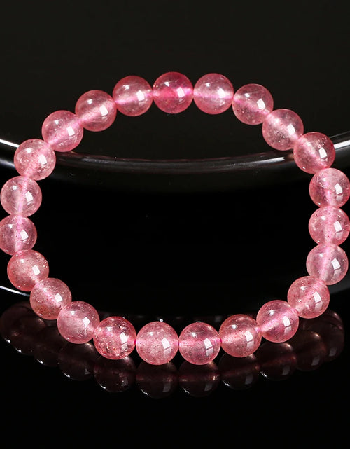 Load image into Gallery viewer, JD 5A Natural Brazil Strawberry Crystal Quartz Bead Bracelet Women Charm Purify the Soul Jewelry Reiki Healing Pulsera Yoga Gift
