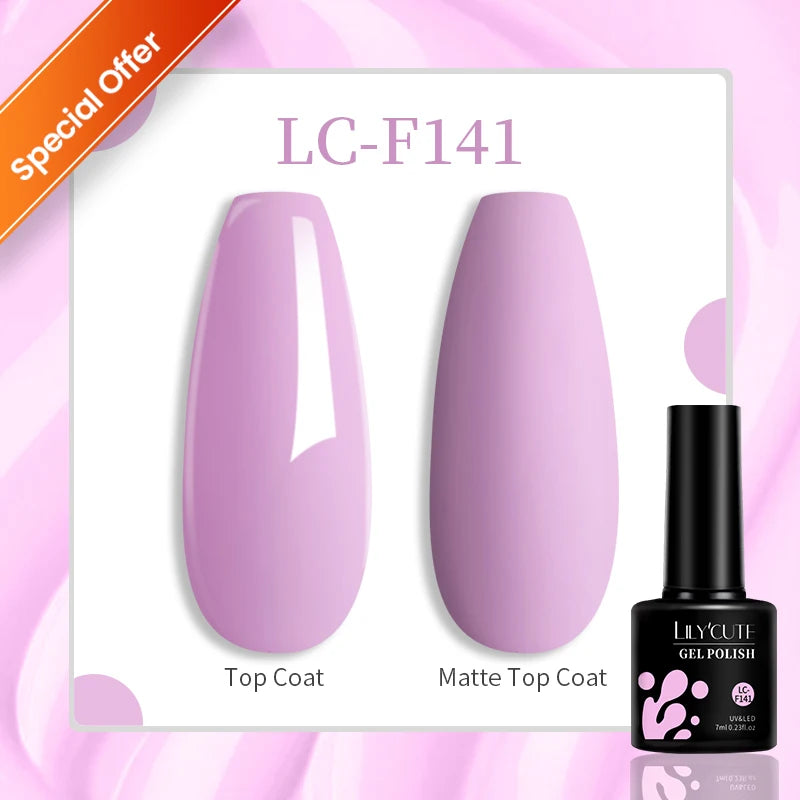 LILYCUTE 7ML Glitter Gel Nail Polish Sparkling Semi Permanent UV Gel Colorful Shinning Gel Varnish Nail Art Soak Off UV LED Gel