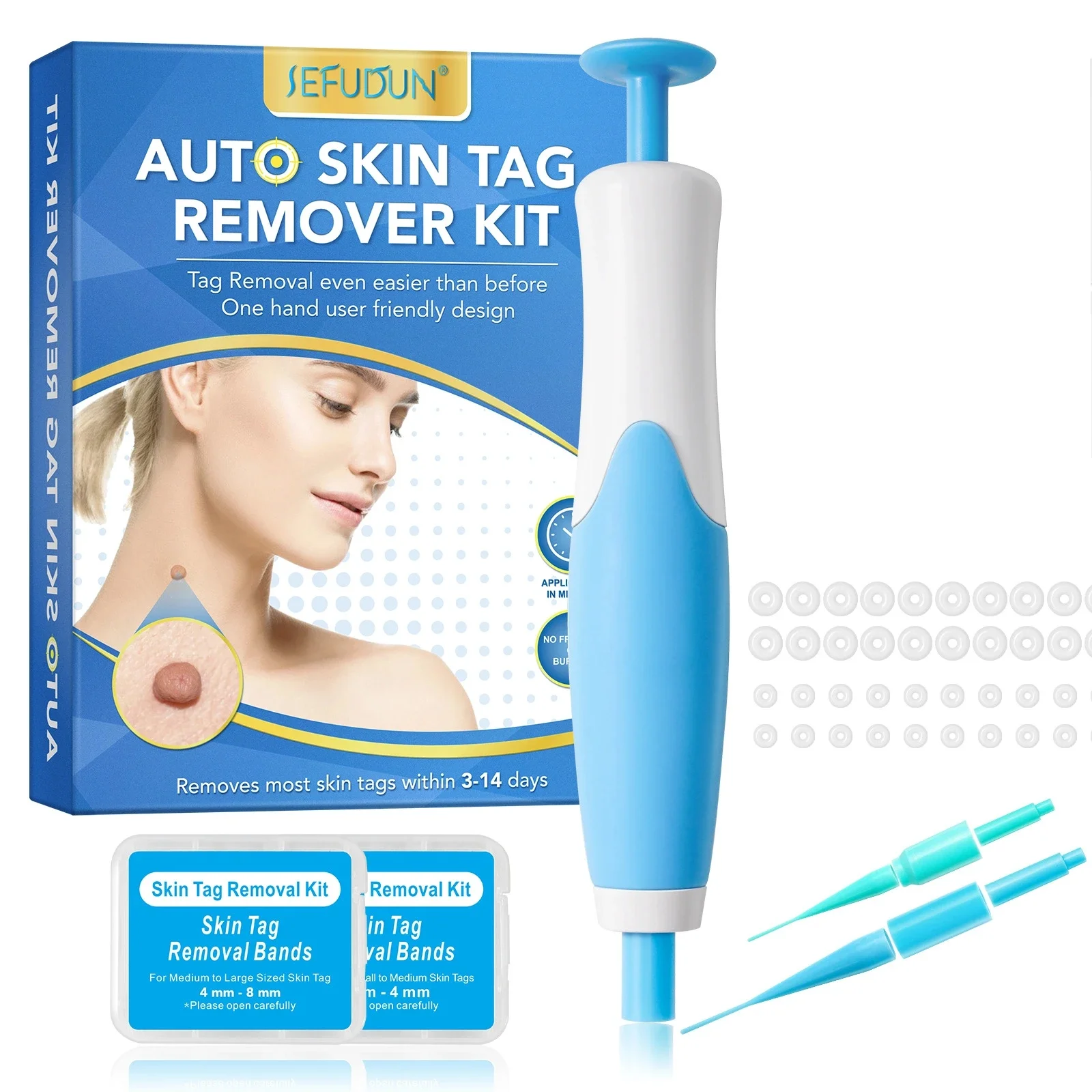 2 IN 1 Auto Skin Tag Remover Kit Micro Skin Tag Removal Device Adult Mole Stain Wart Remover Face Care Beauty Tools Dropshipping