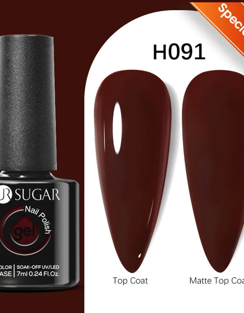Load image into Gallery viewer, UR SUGAR 7.5ML Blue Black Red Glitter Sequin Color Gel Nail Polish Semi-permanent Varnish For Nail Art Manicure Soak Off UV Gel
