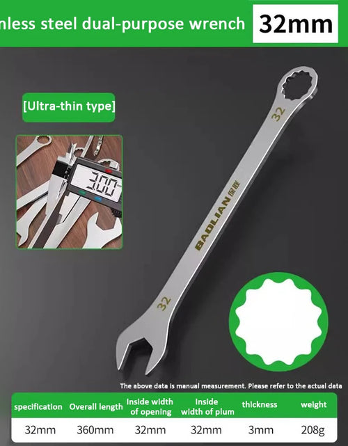 Load image into Gallery viewer, Ultra-thin Open End Wrench 5-32MM Ratchet Wrenches Universal Spanners Dual-purpose Wrench for Bicycle Motorcycle Car Repair Tool
