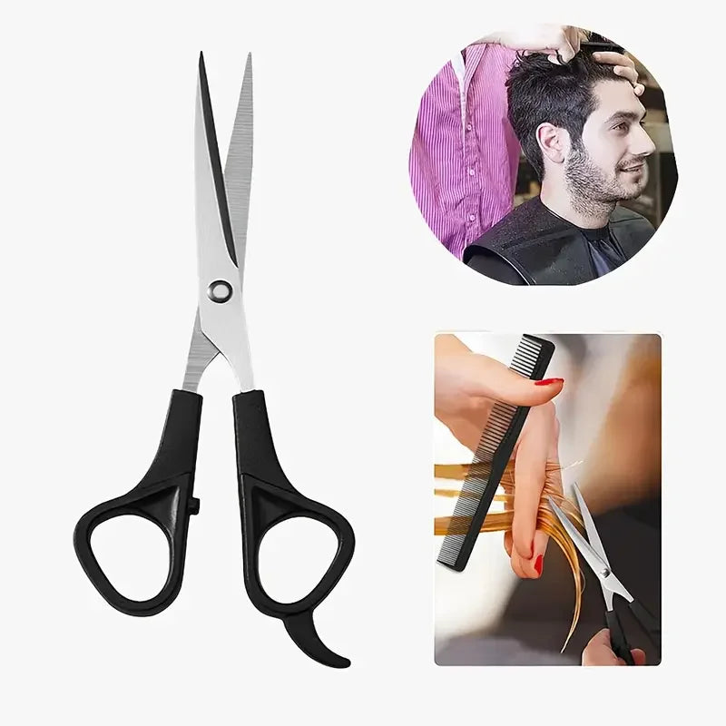 3pcs Hair Scissors Set Professional Barber Scissors Stainless Steel Hair Cutter Thinning Tools with Fine Tooth Comb Styling Tool